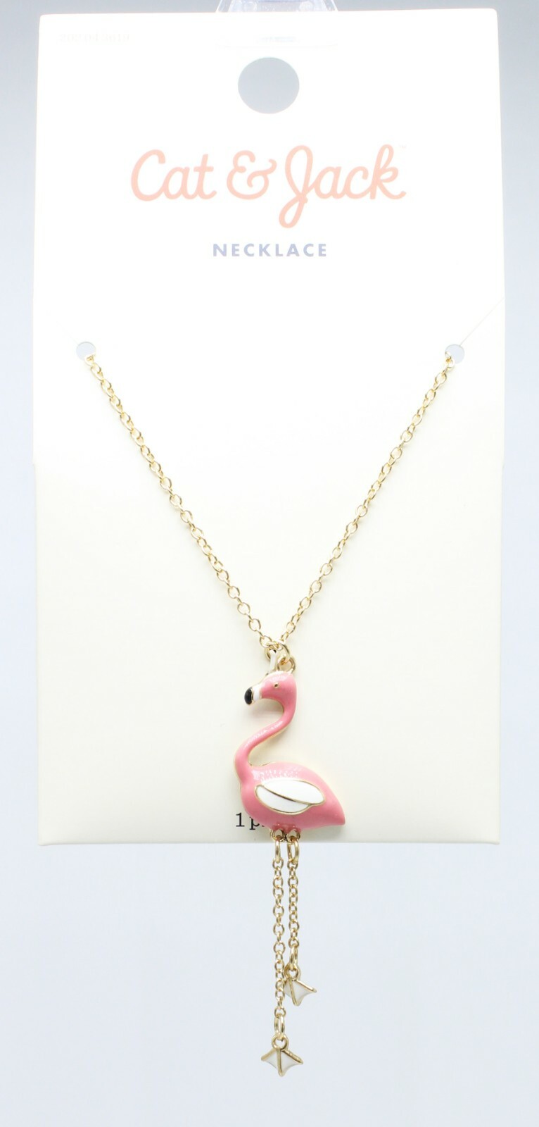 New Gold Chain Necklace with Pink Flamingo Pendant NWT #N0019