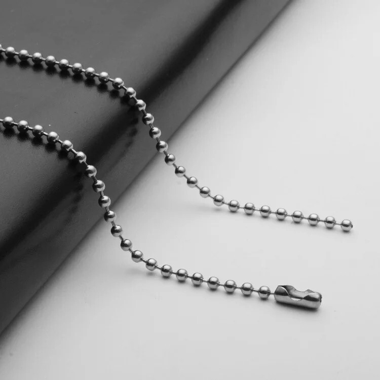 Wholesale 316L Stainless Steel Ball Bead Necklace Chain For Pendants 16″ – 36″
