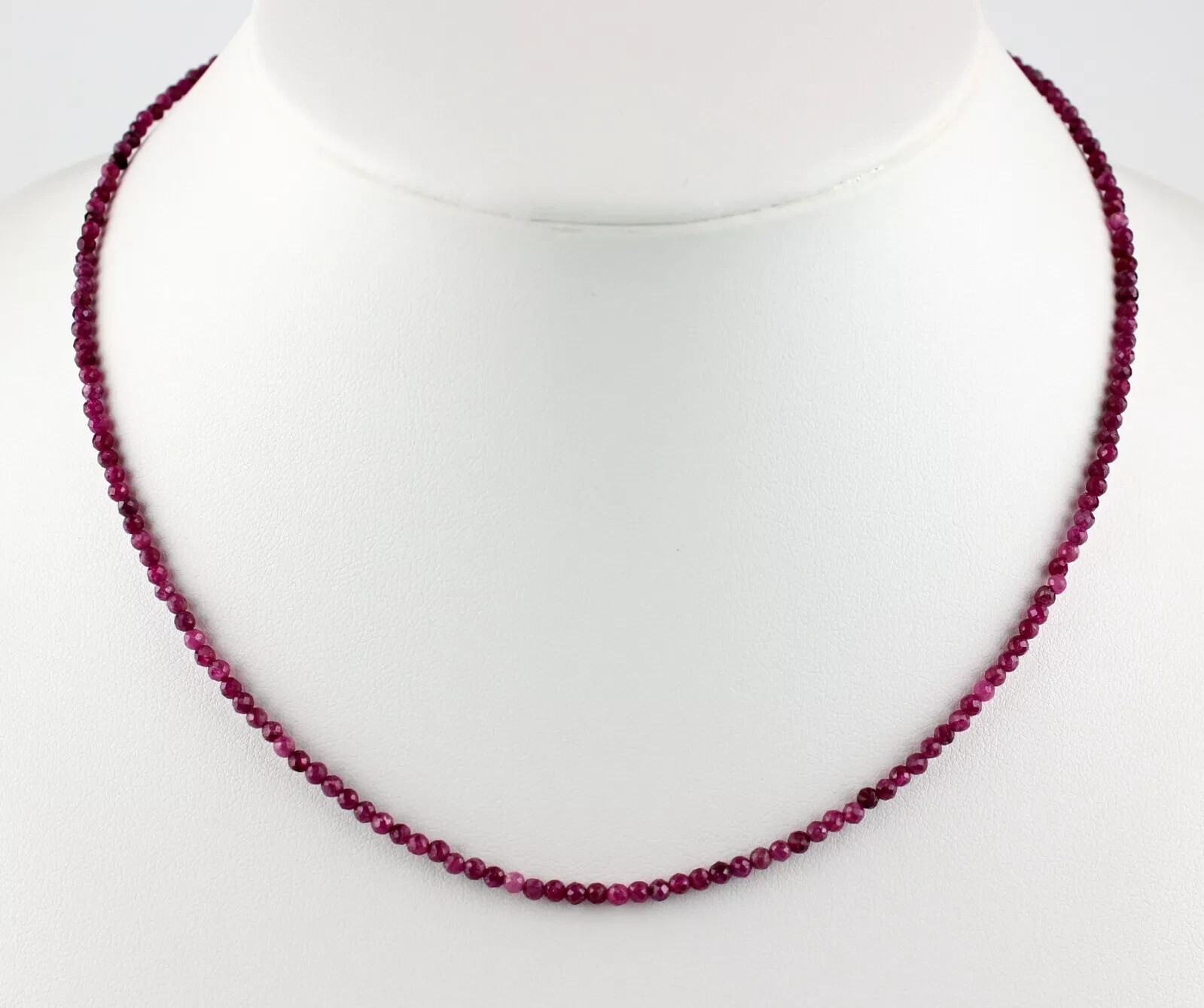 Natural Ruby Choker 2mm Crystal Gemstone Beads Dainty Choker Necklace Minimalist