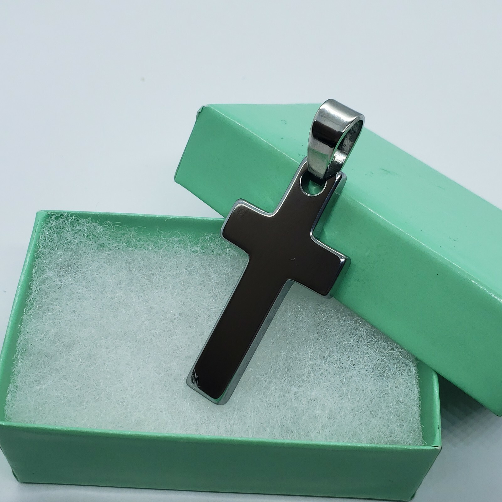 Tungsten Carbide High Polished Cross Pendant Excellent Quality 1 5/8 inches Long