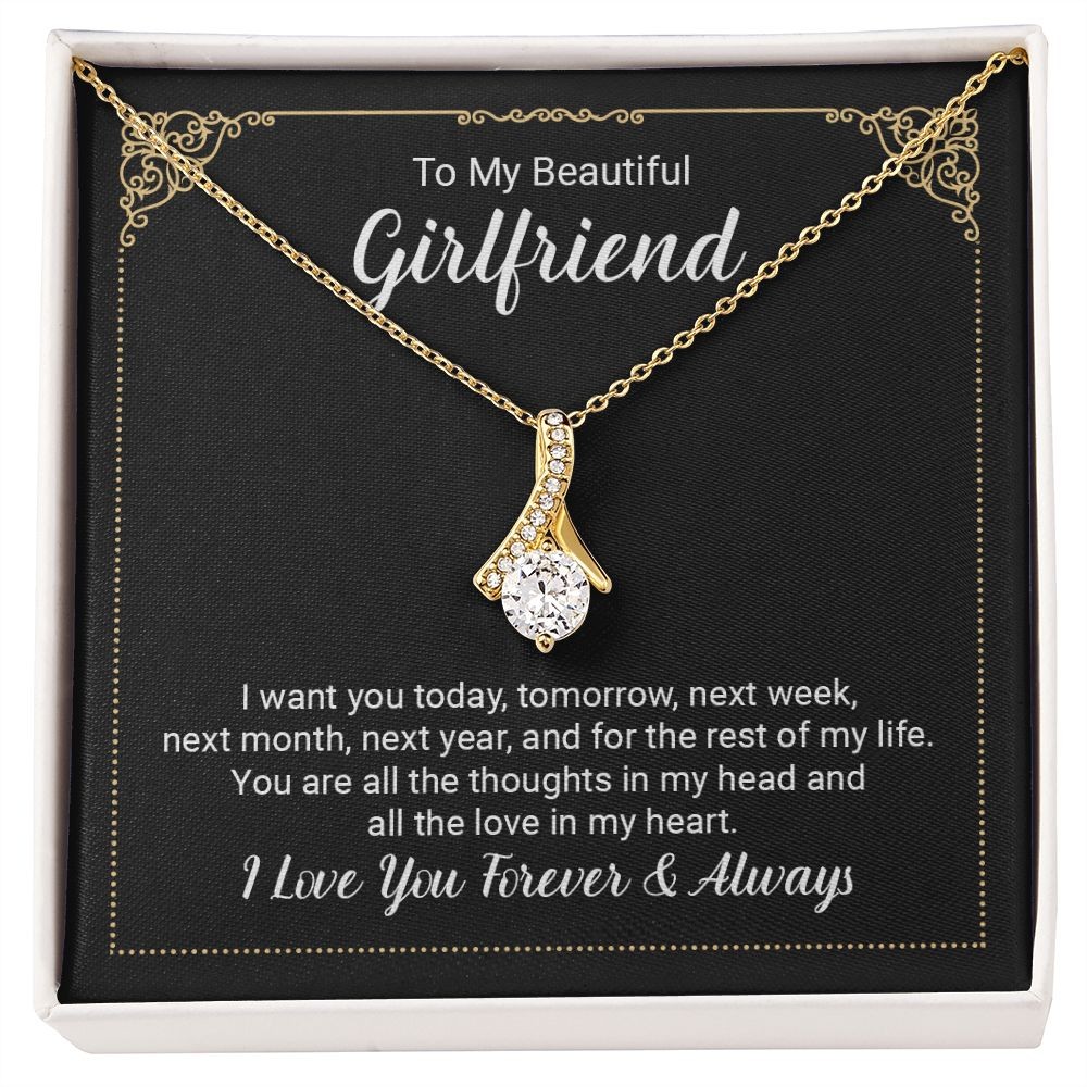 To My Beautiful Girlfriend Always And Forever Alluring Beauty Necklace
