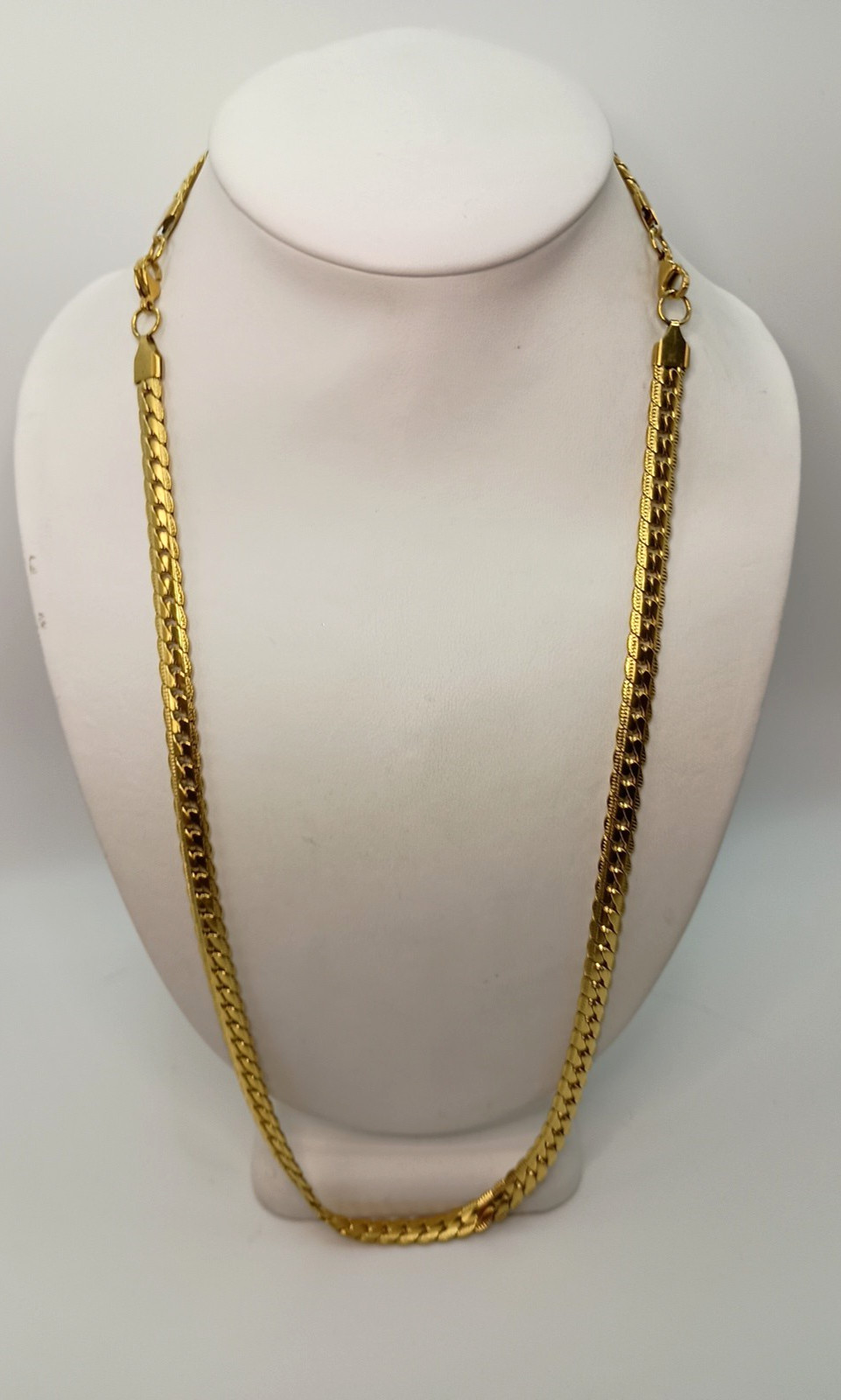 Miami Cuban Link Necklace Bracelet Combo 27″ Gold Tone 1/4″ Wide Diamond Cut