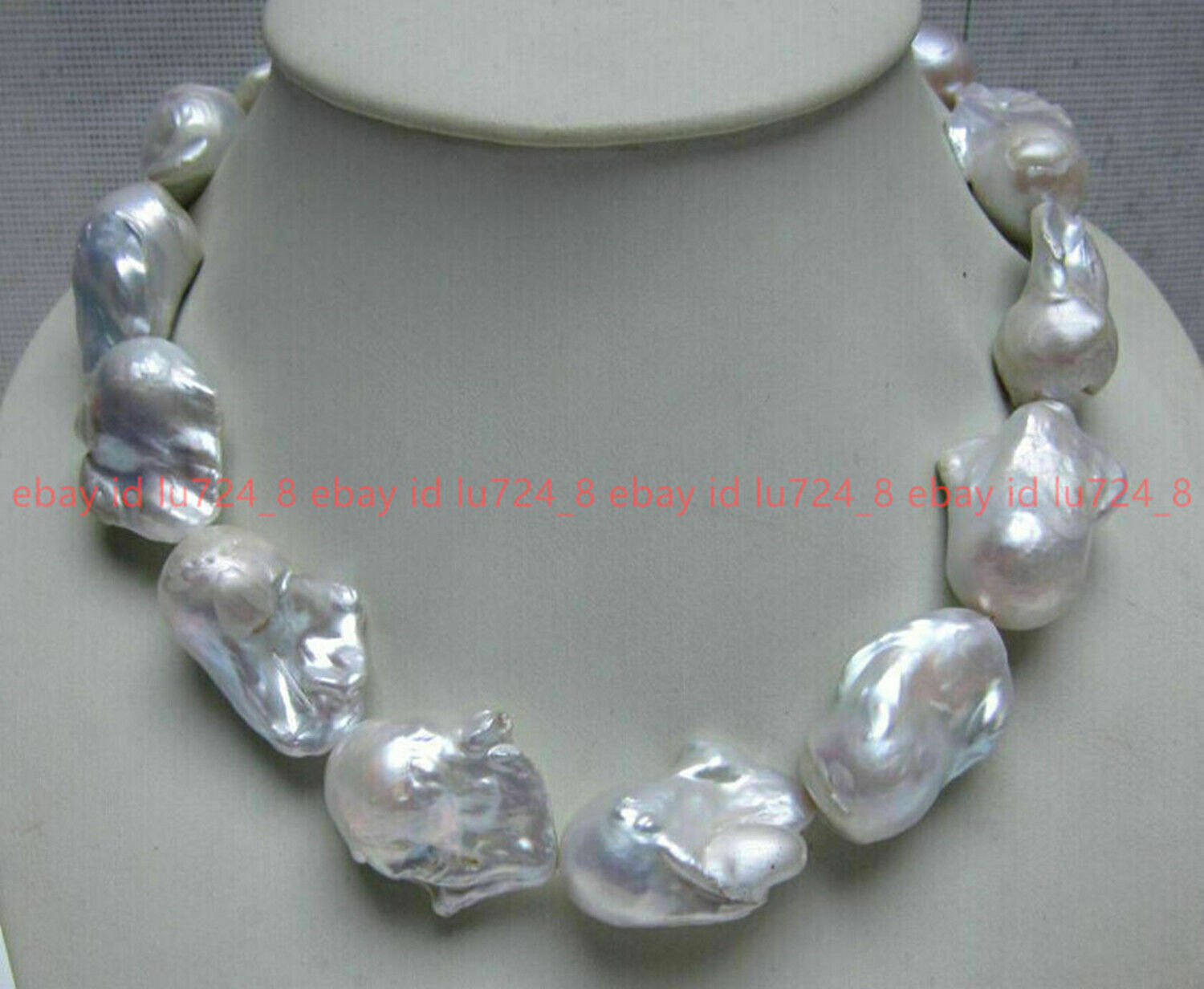 Beautiful New Jewelry Huge Natural 15x20mm White Baroque Pearl Necklace 14-36 In