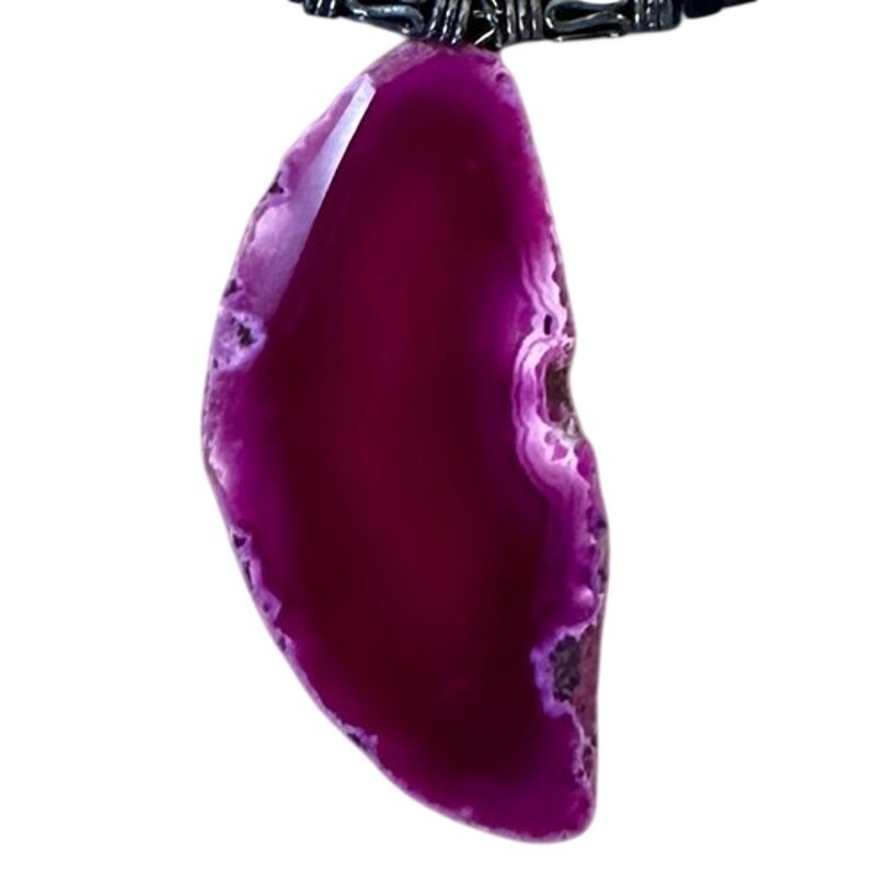 Handcrafted Puka Shell Chocker Pink Agate Necklace Unique One of a Kind Boho NEW