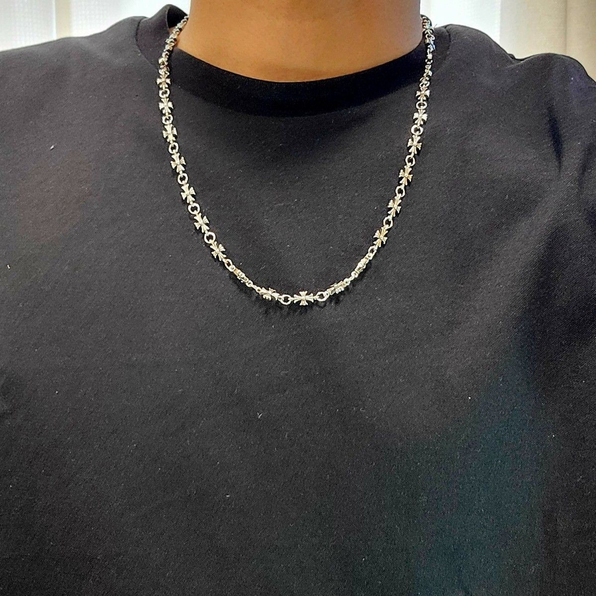 Silver 925 cross chain necklace 60cm Mint