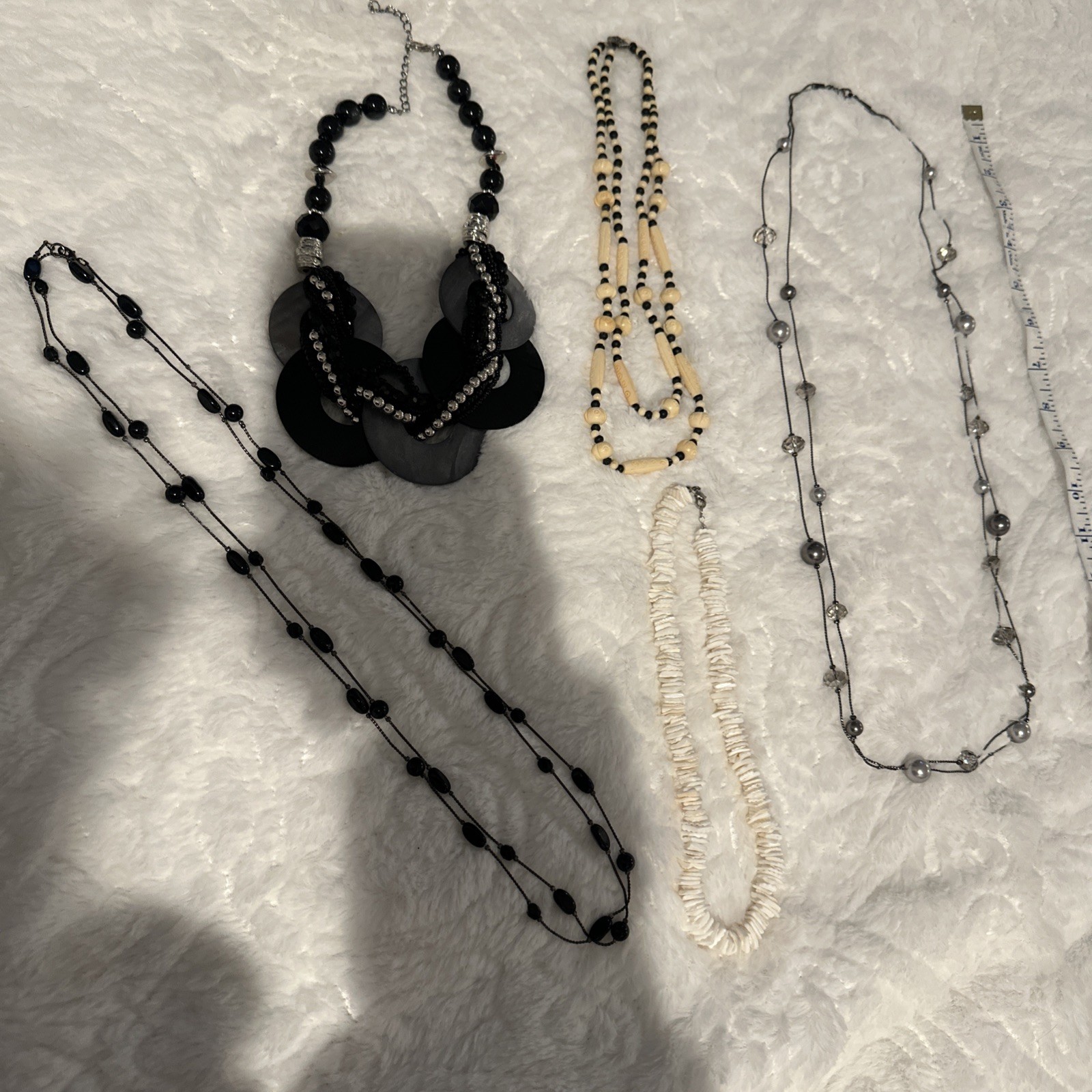 Vintage Statement Necklaces Lot Of 5 Mixed Various Style Fashionable & Gaudy