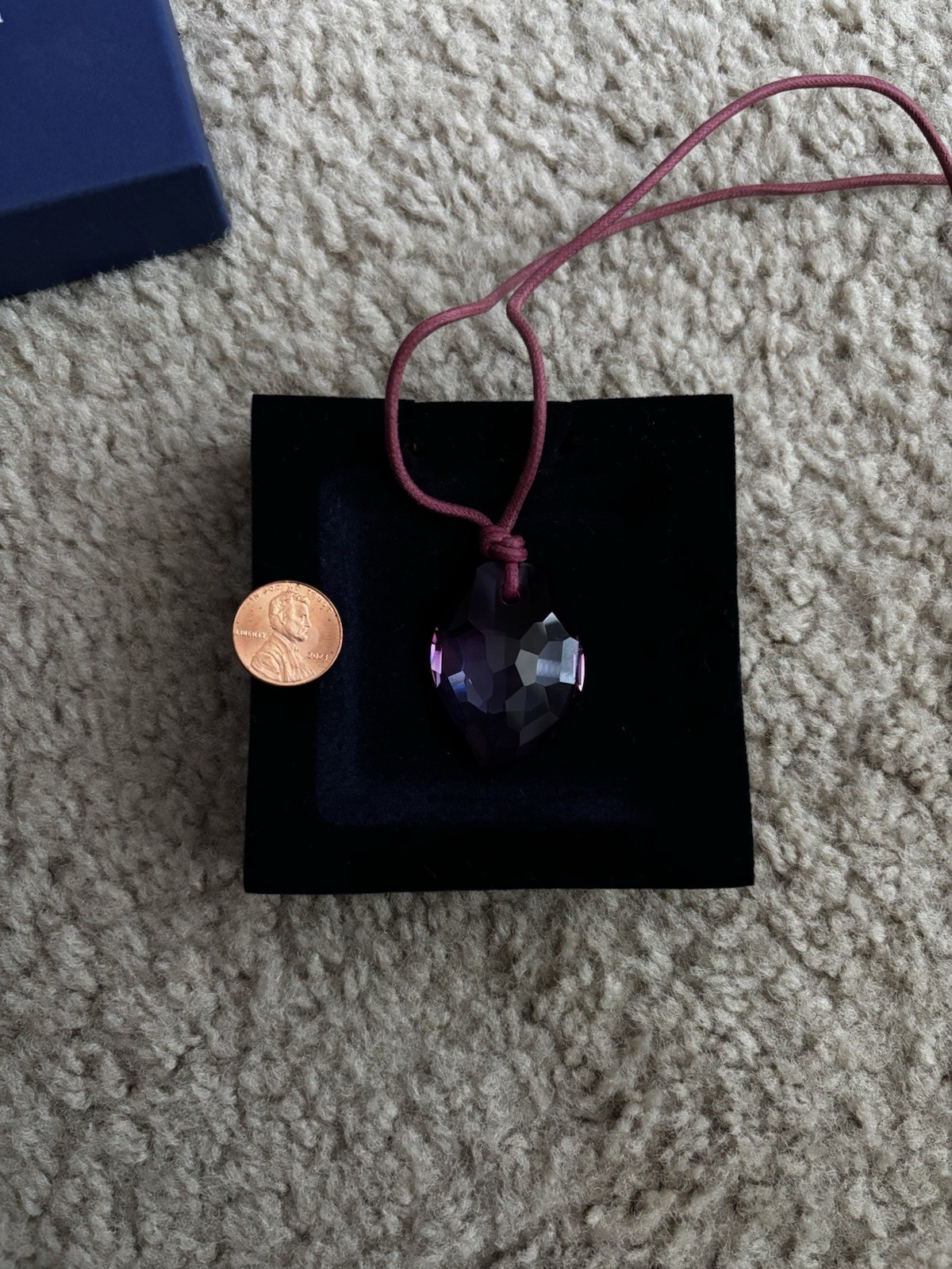Genuine Swarovski Crystal Dorora Leaf Pendant Necklace, rhodium plated, Fuchsia