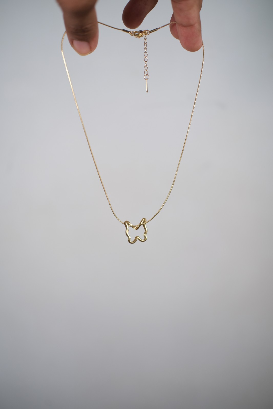 18kt Yellow Gold plated Butterlfy Shaped Necklace , Antitarnish and Waterproof