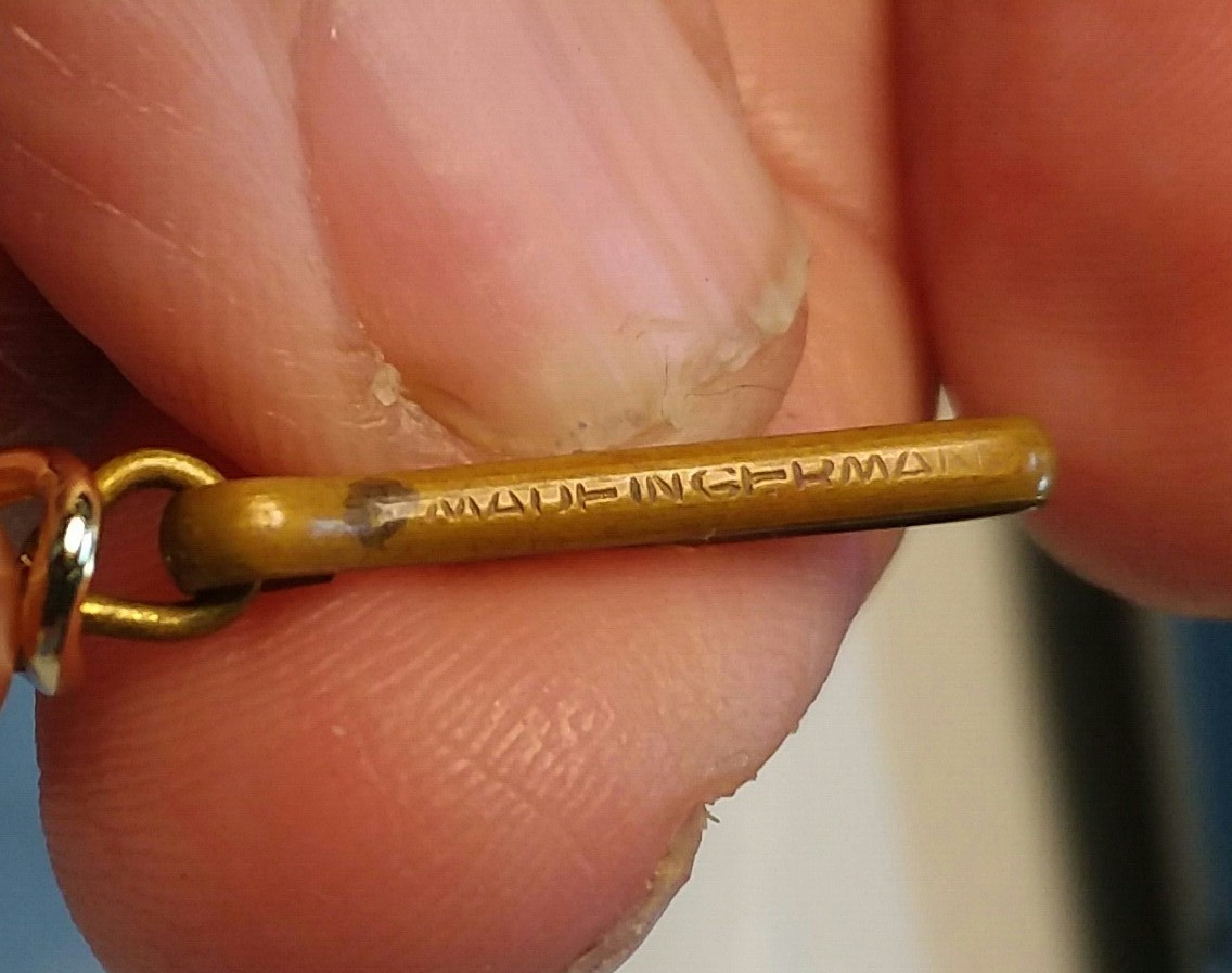 Vintage Necklace Marked “Made in Germany” onHook , with Ext. 18″ 06-01-2026