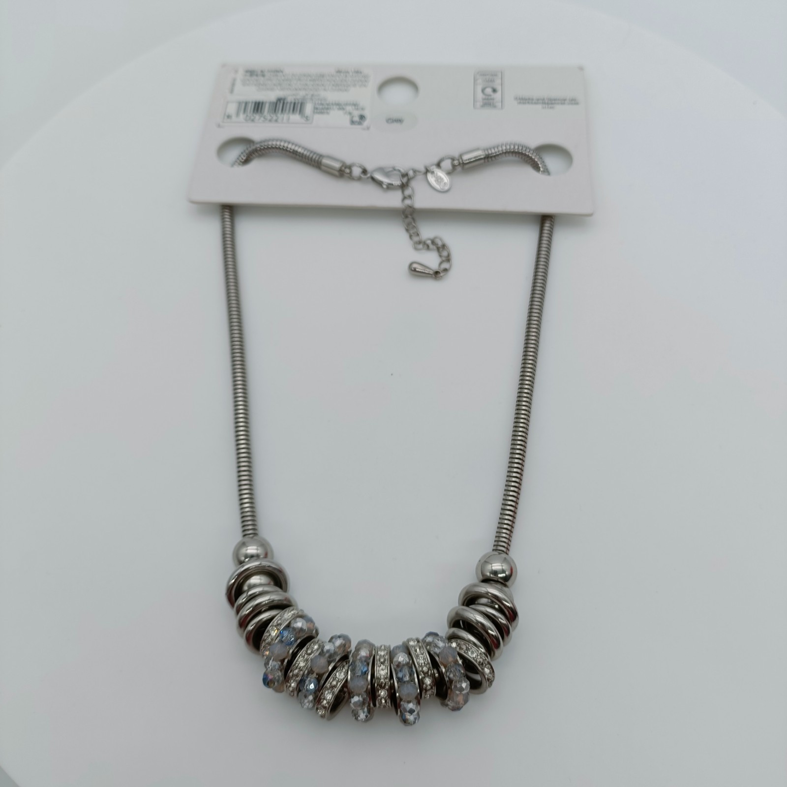 Marks & Spencer M&S Womens Ladies 46cm Grey and Silver Colour Necklace Brand New