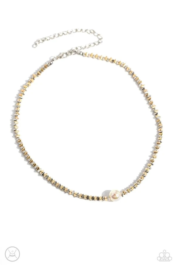 Paparazzi TASTEFUL TRIANGLES multi CHOKER necklace
