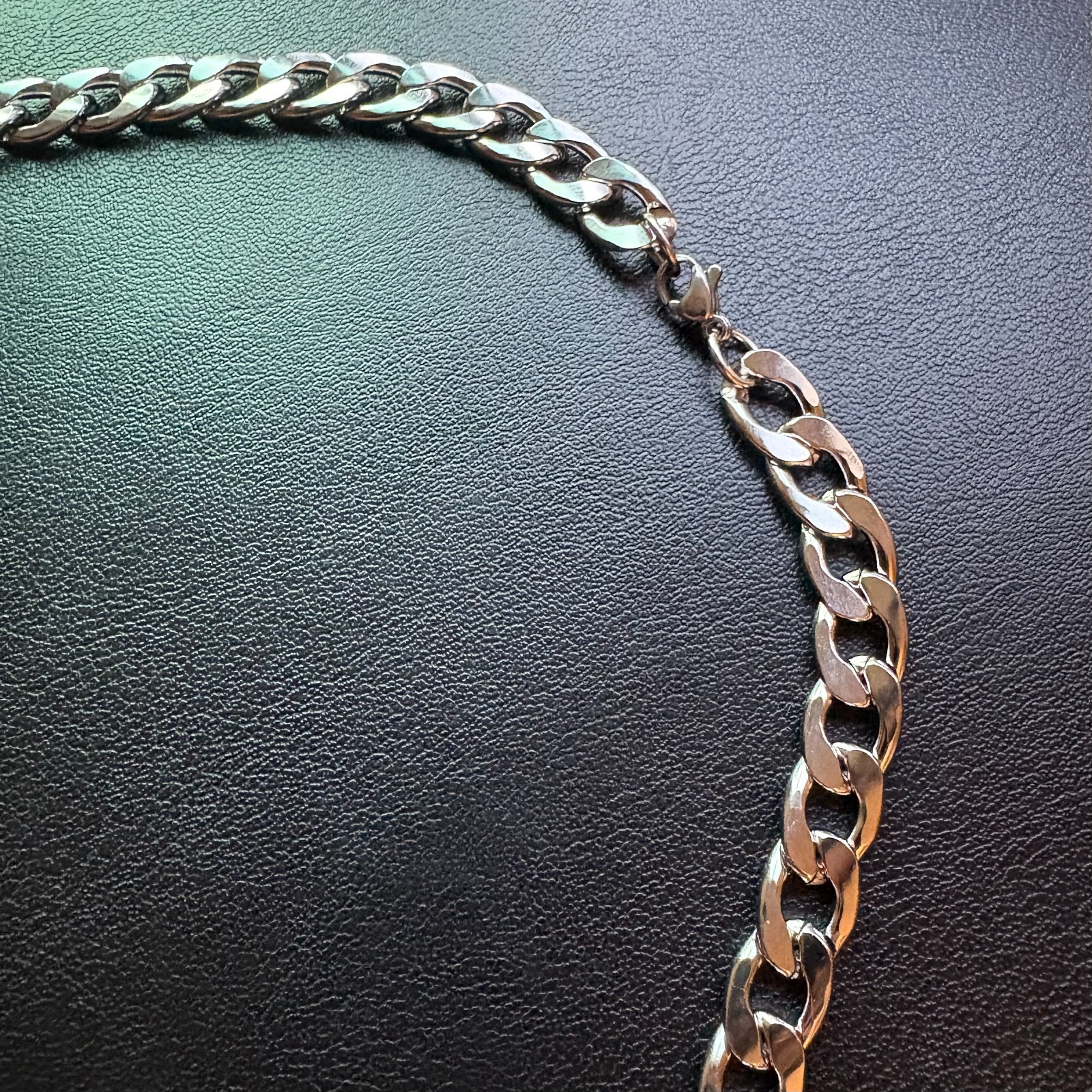 19″ 8mm Cuban Link Chain Necklace Silver Stainless Steel Heavy Curb Men Women