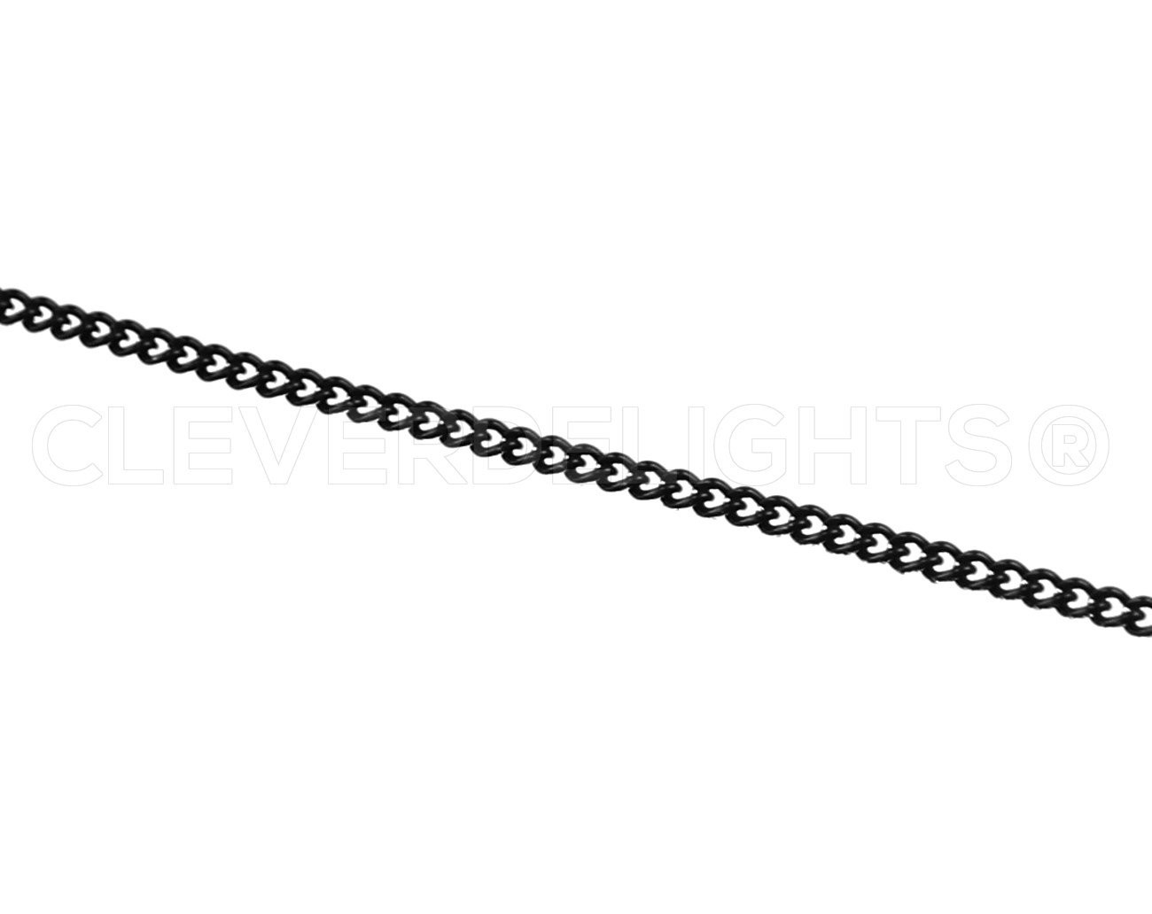 2.2x3mm Curb Chain Spool – Dark Black Color – 30 Feet – Iron Bulk Chain