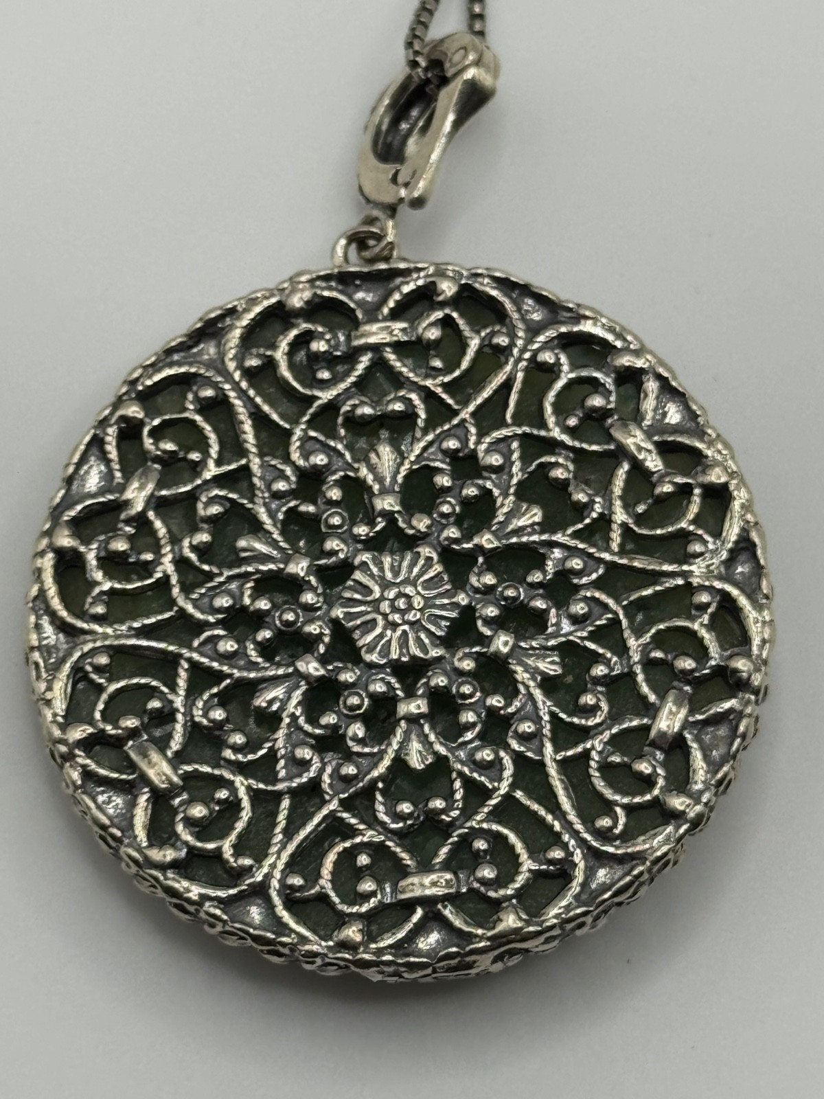 Or Paz Israel Roman Glass Sterling Silver Enhancer Pendant Necklace