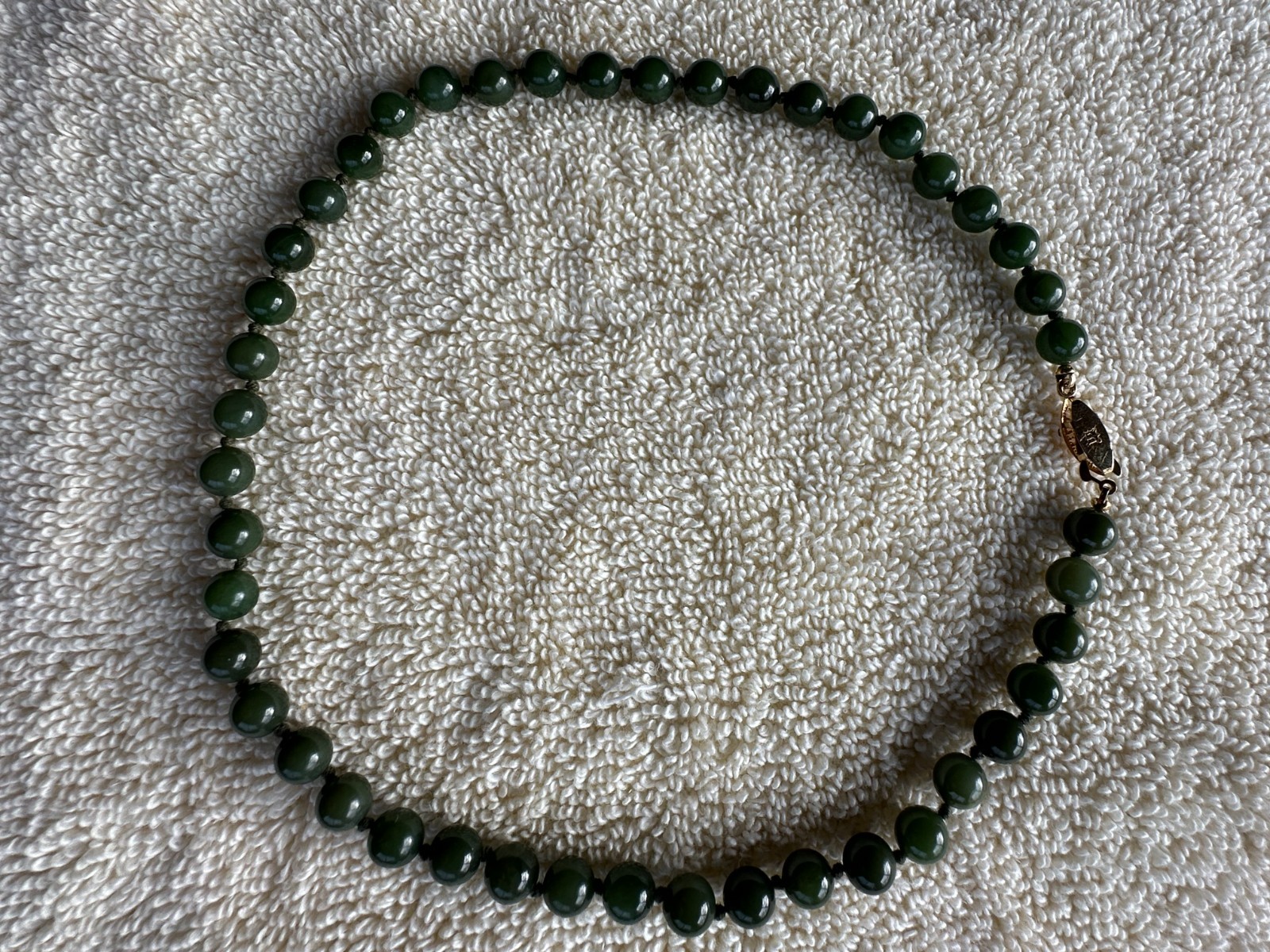 8mm Round Genuine Natural Green Jade Stone Women’s Necklace Jewelry Choker 18″