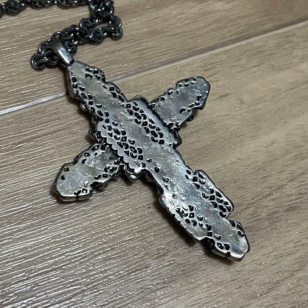 Dolce & Gabbana Large Cross Necklace Red Turquoise Stone Length: 15 in. Vintage