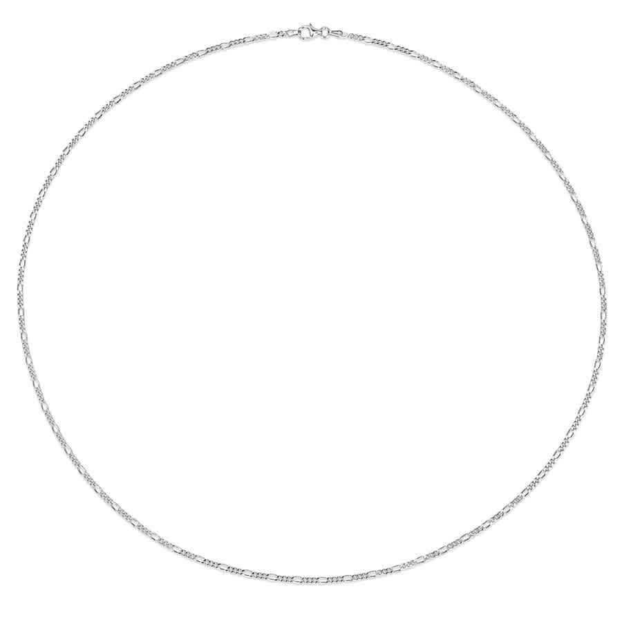 Amour 2.2 mm Figaro Chain Necklace in Sterling Silver 24″ JMS008738