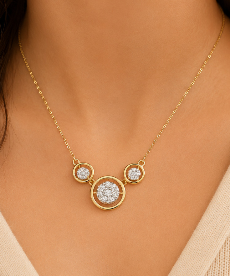 2ct Simulated Diamond Engagement Women Mikey Mouse Pendant 14kYellow Gold Plated