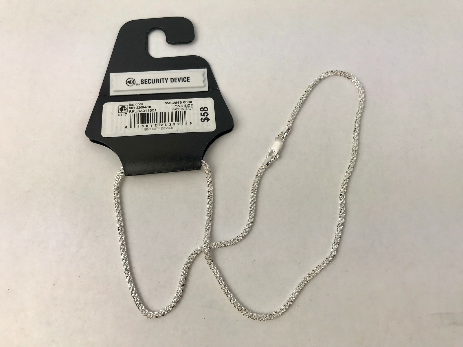 Danecraft Chain Necklace Italian Danecrafrt Fancy Rolo Silver 18 inch