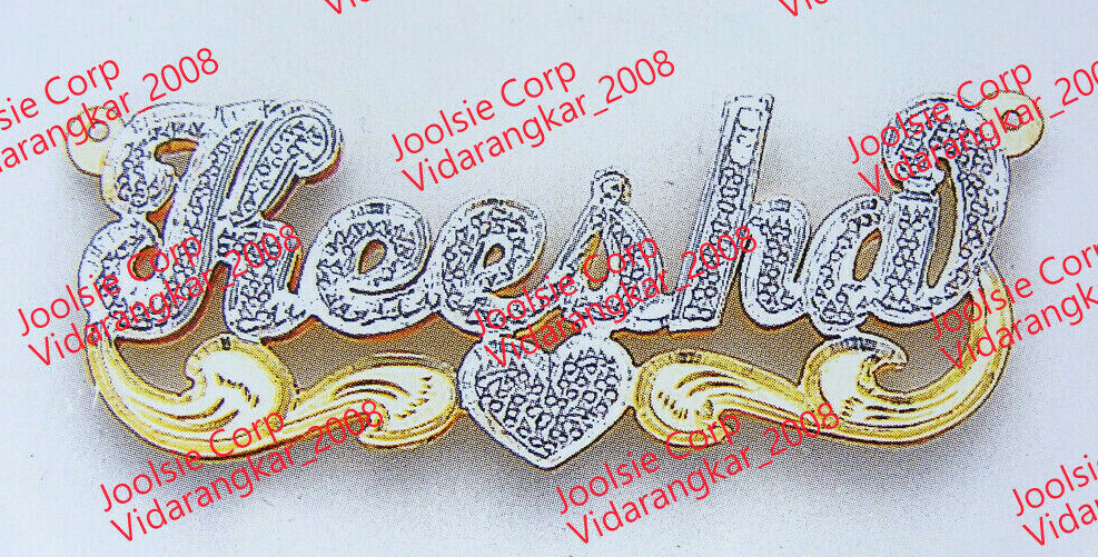 PERSONALIZED 3D DOUBLE SCRIPT NAME PLATE NECKLACE * ANY NAME* US SELLER