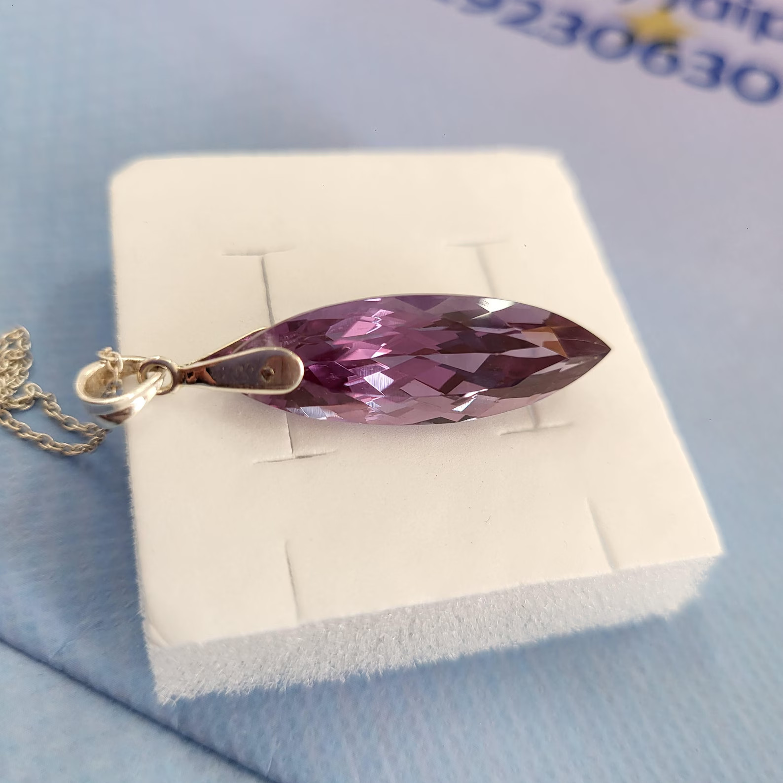 Natural 23.40 CT Color Change Alexandrite Certified Gemstone Pendant 925 Silver