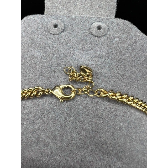VTG CAROLEE Signed Chunky Gold Tone Chain Tassel Bib Southwestern Bohemian