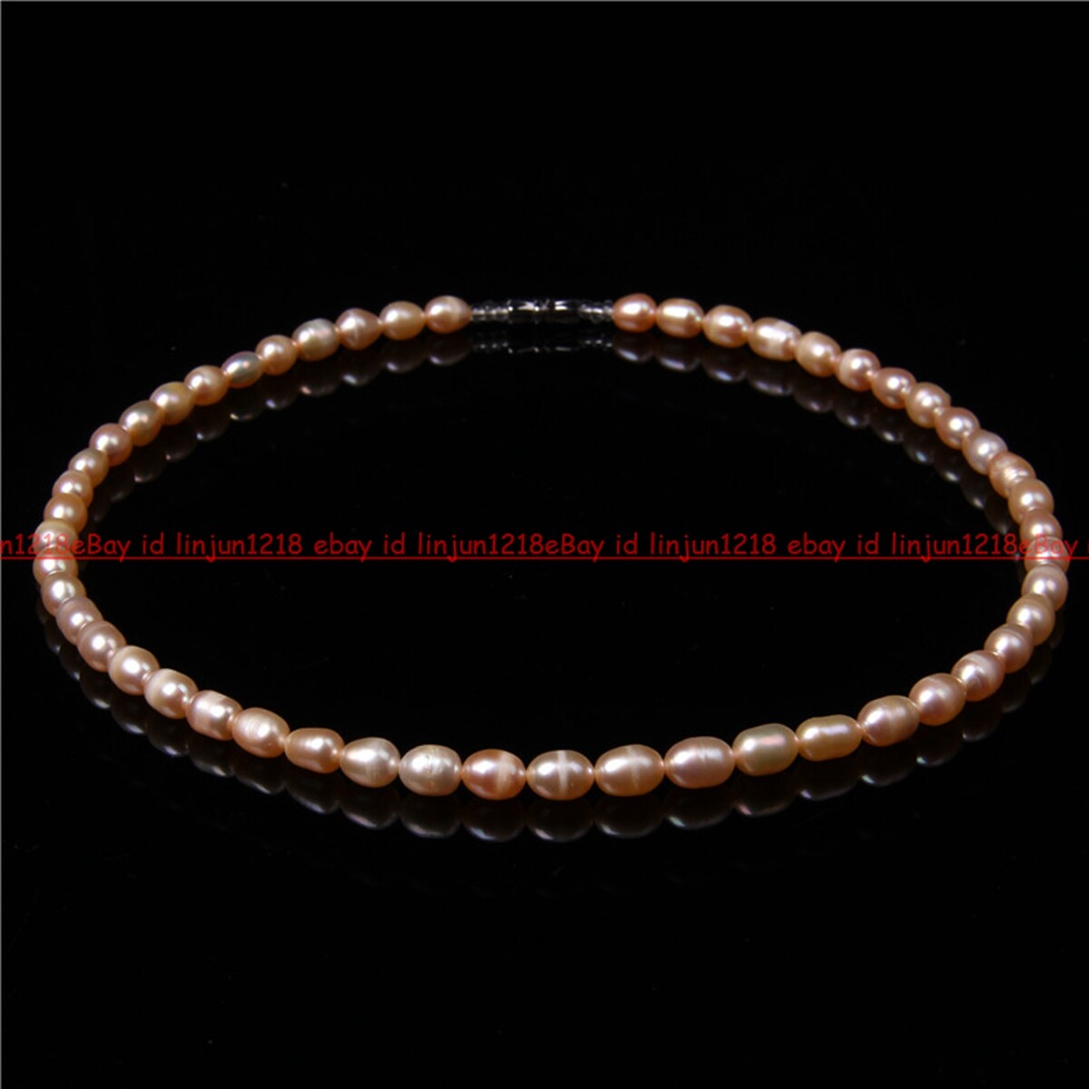 Natural 6-7mm White Pink Purple Freshwater Cultured Pearl Necklace 18in