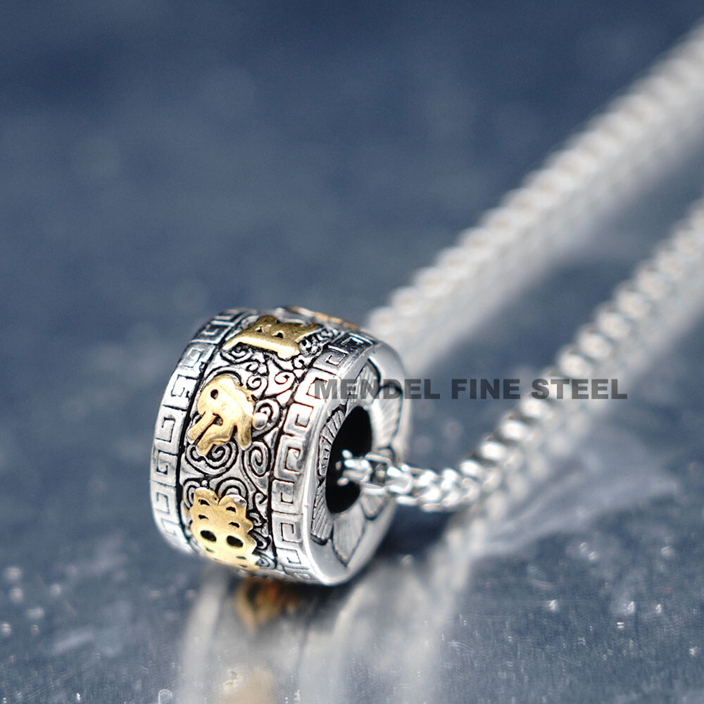 MENDEL Mens Womens Tibetan Buddhist Lucky Protection Amulet Pendant Necklace Men