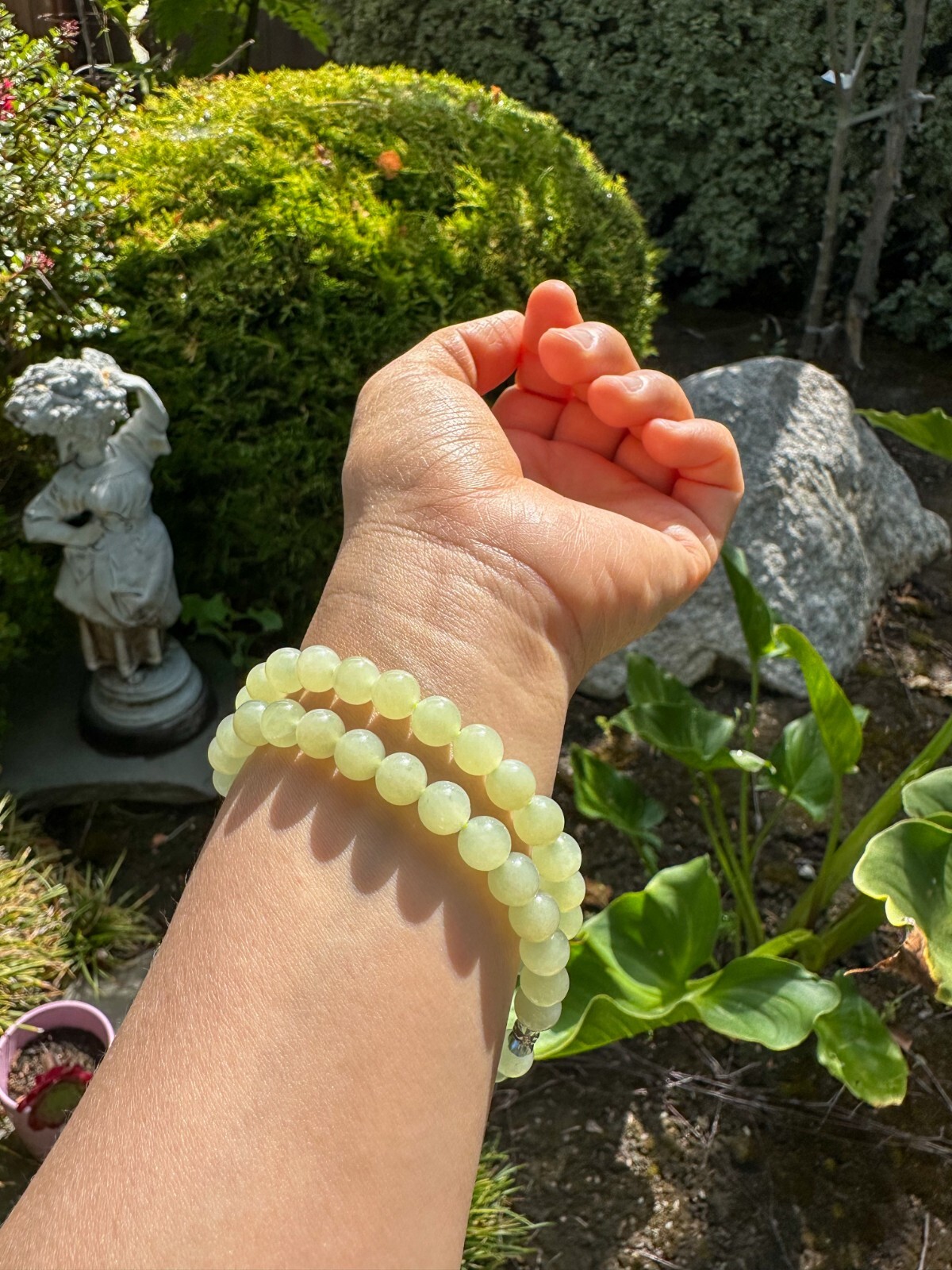 7mm High Grade Oily Yellow Nephrite Necklace｜高级若羌黄口和田玉项链