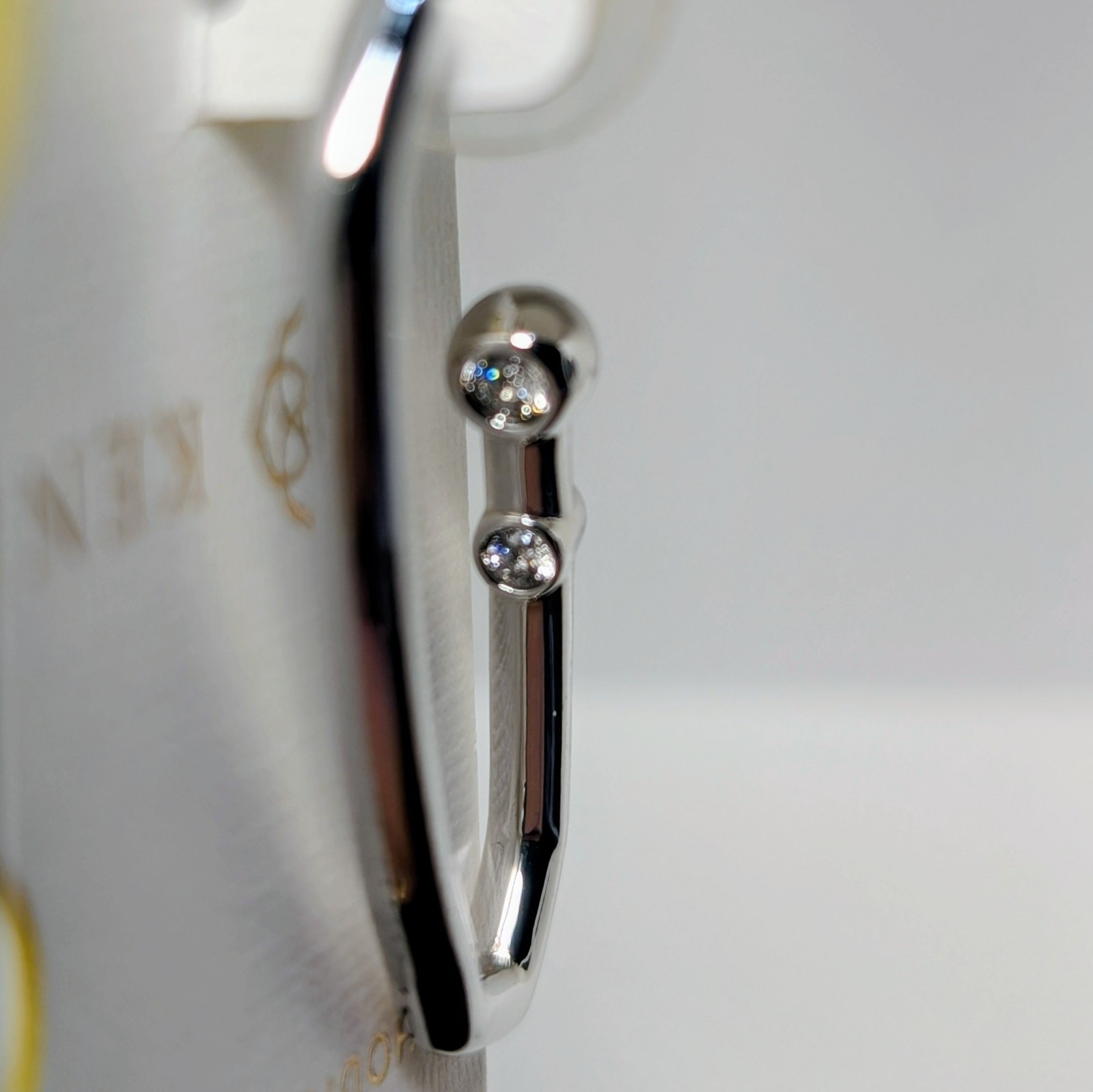 Kendra Scott Traci Silver Hoop Earrings with White CZ
