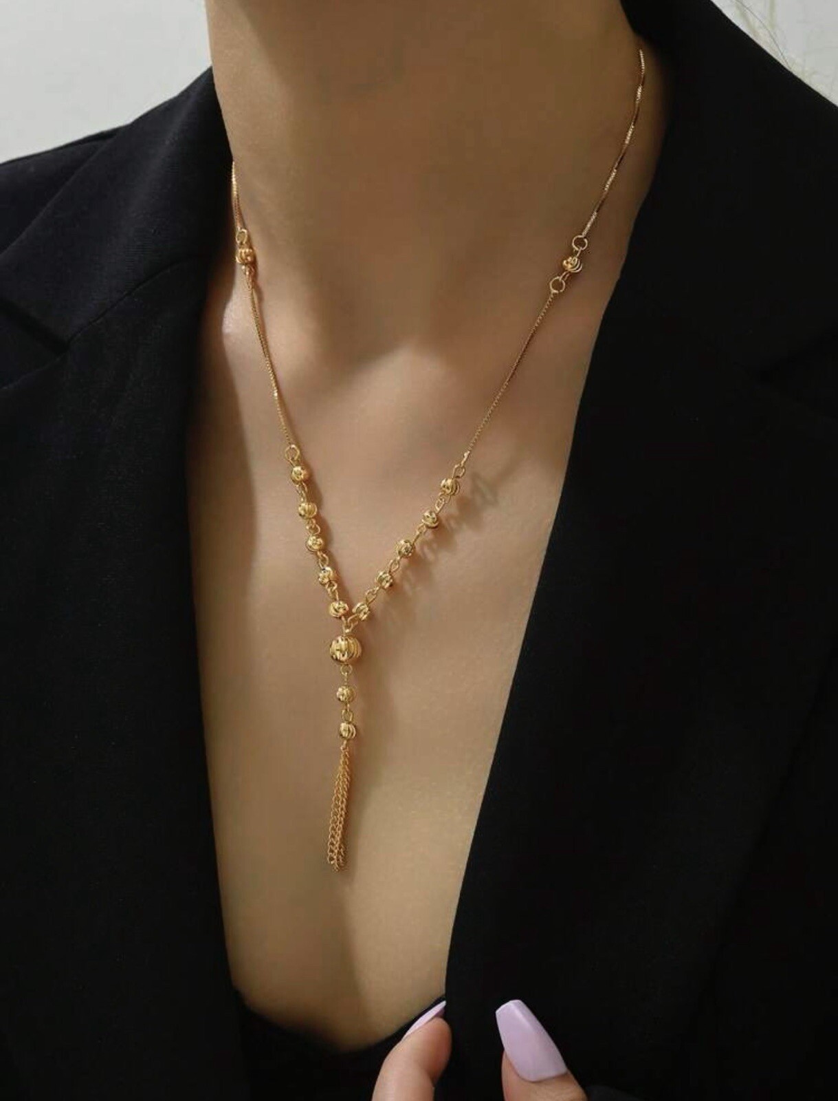 24k Dubai Gold Plated Beaded Chain Necklace Jewellery Gift Set *UK SELLER