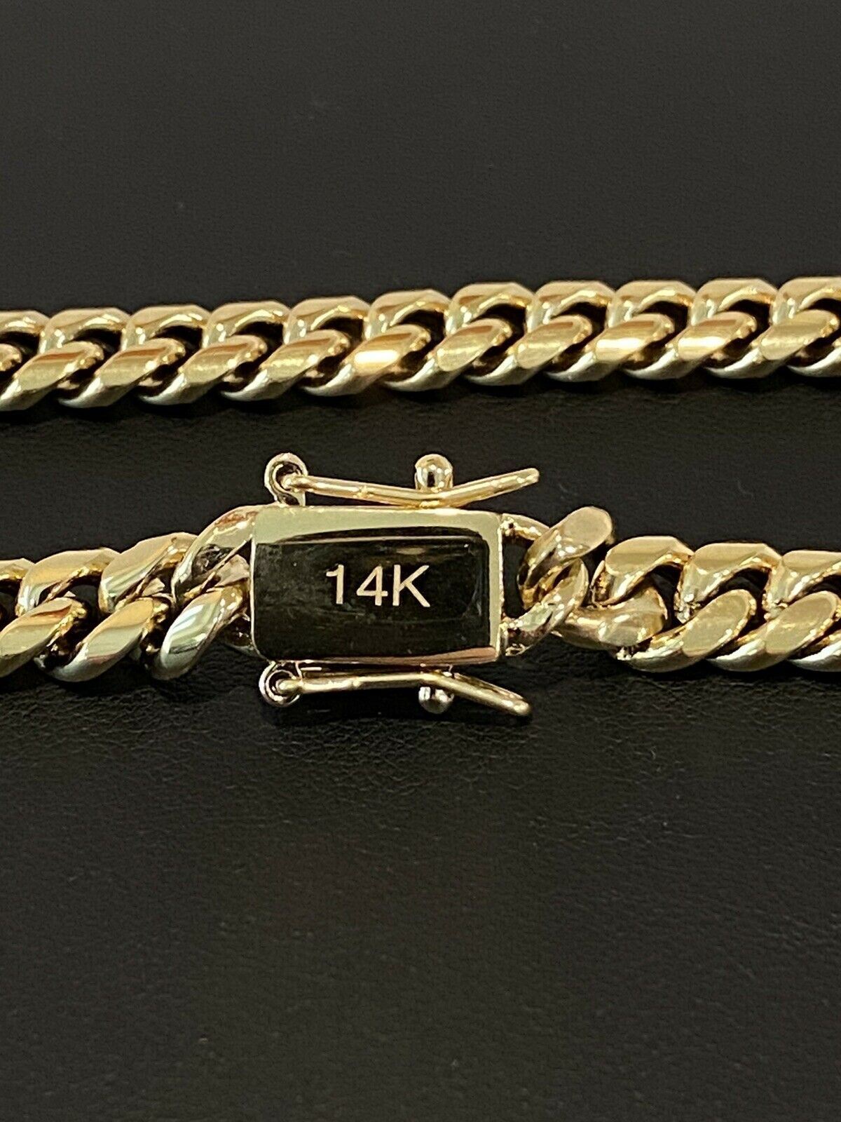 Real Miami Cuban Link Chain 14k Gold Plated Stainless Mens Necklace Choker 8mm