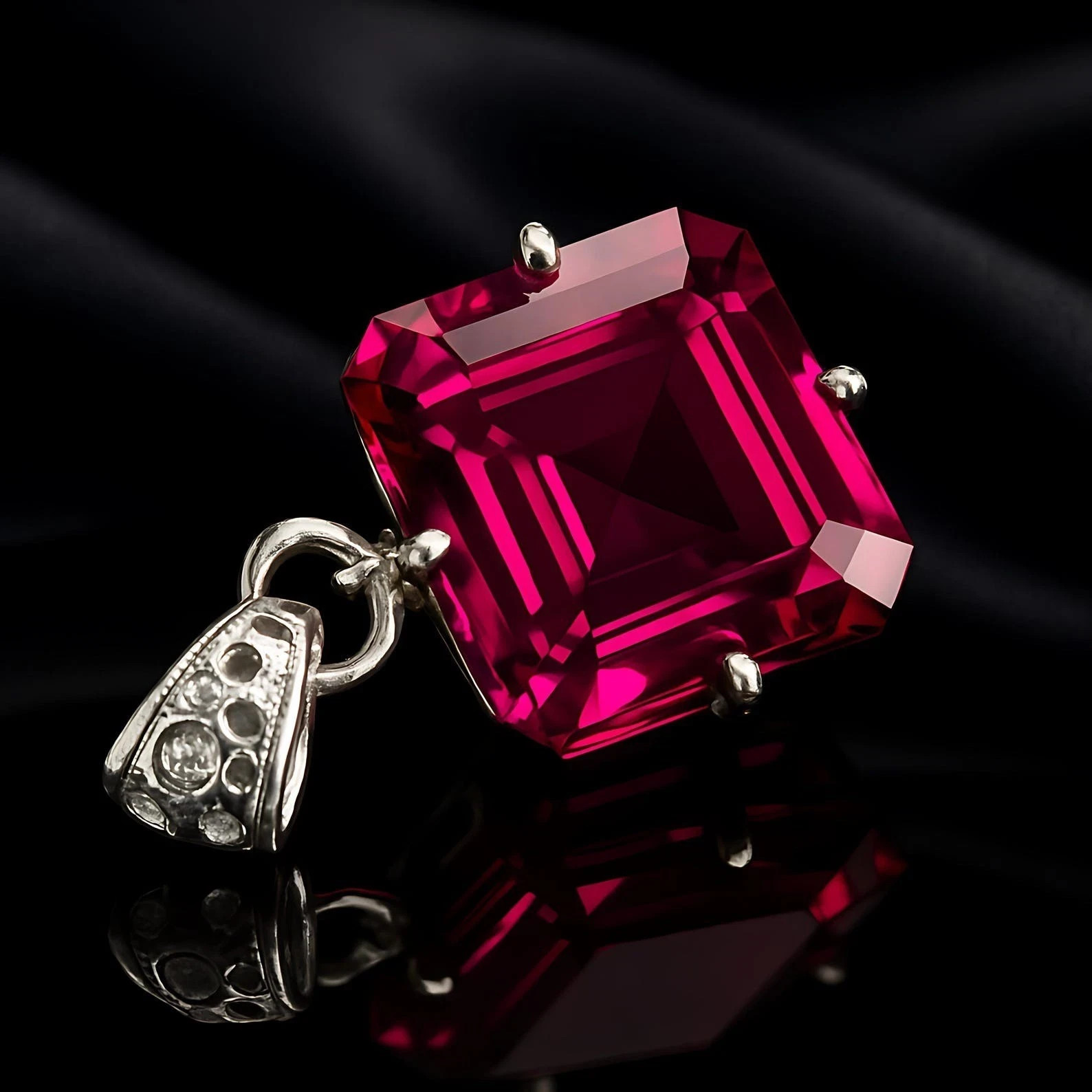 20 Ct Certified Natural Flawless Pink Sapphire 925 Silver Pendant Loose Gemstone