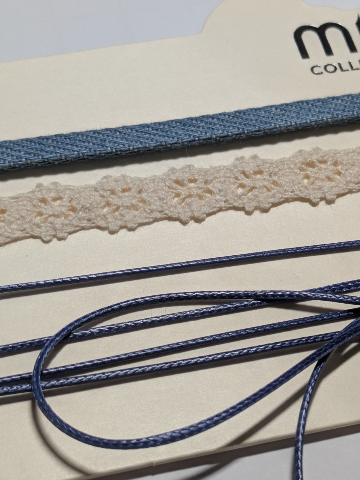 Mia Collection 3‑Piece Choker Set | Denim, Lace, & Bow Cord Necklaces