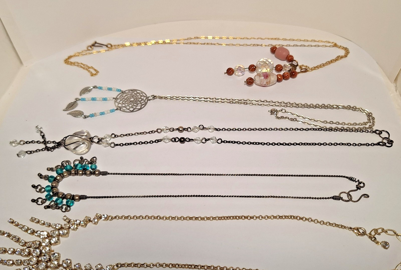 Lot of 5 Unbranded Wearable Fashion Jewelry Necklaces