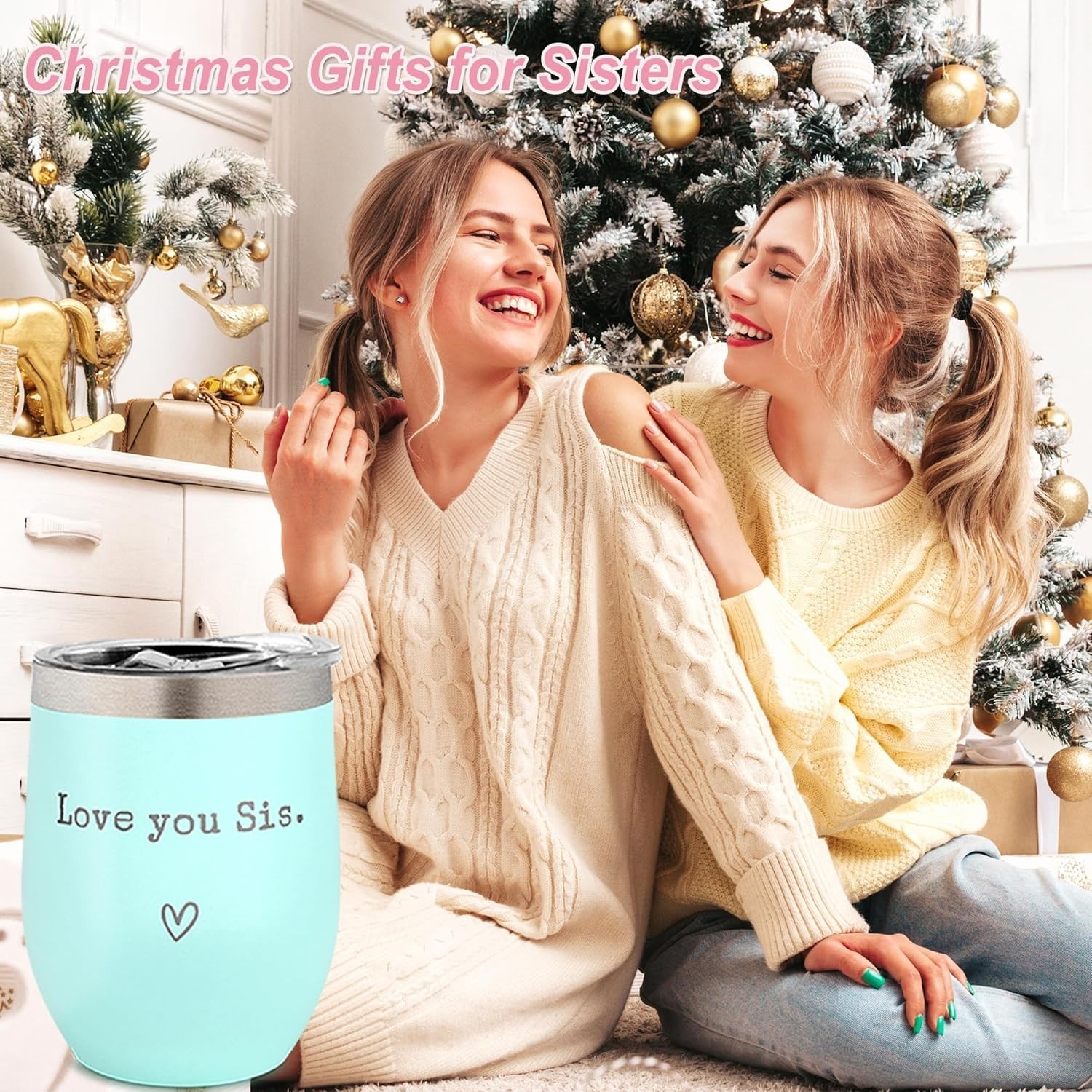 Spill-Proof 12oz Stainless Steel Coffee Tumbler for Besties – Mint Edition