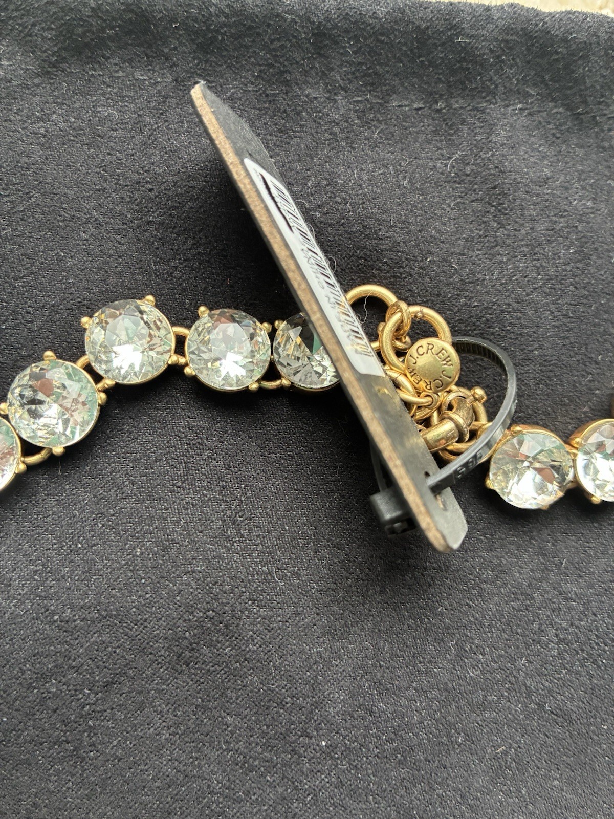 J Crew NWT $118 Flower Bloom Bib Necklace in White Crystal | Bridal Wedding