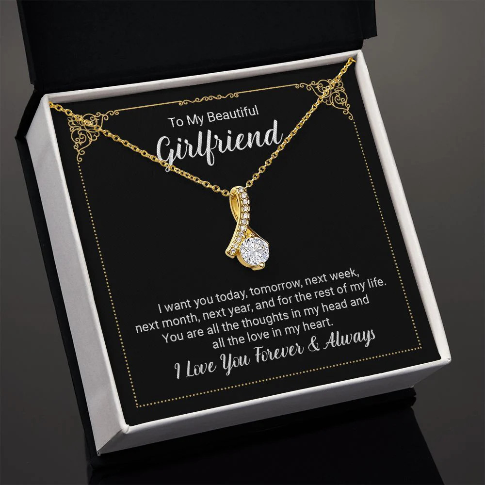 To My Beautiful Girlfriend Always And Forever Alluring Beauty Necklace