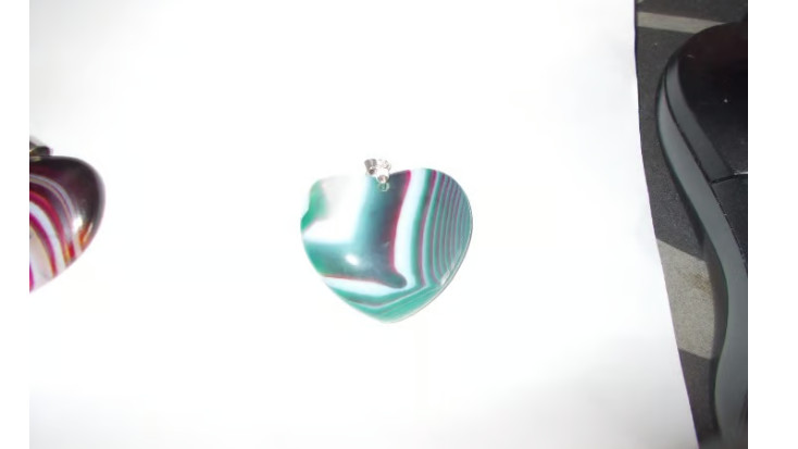 Beautifull Multi Color Heart Onyx Pendant & 18″ Necklace! FREE SHIP IN THE USA!
