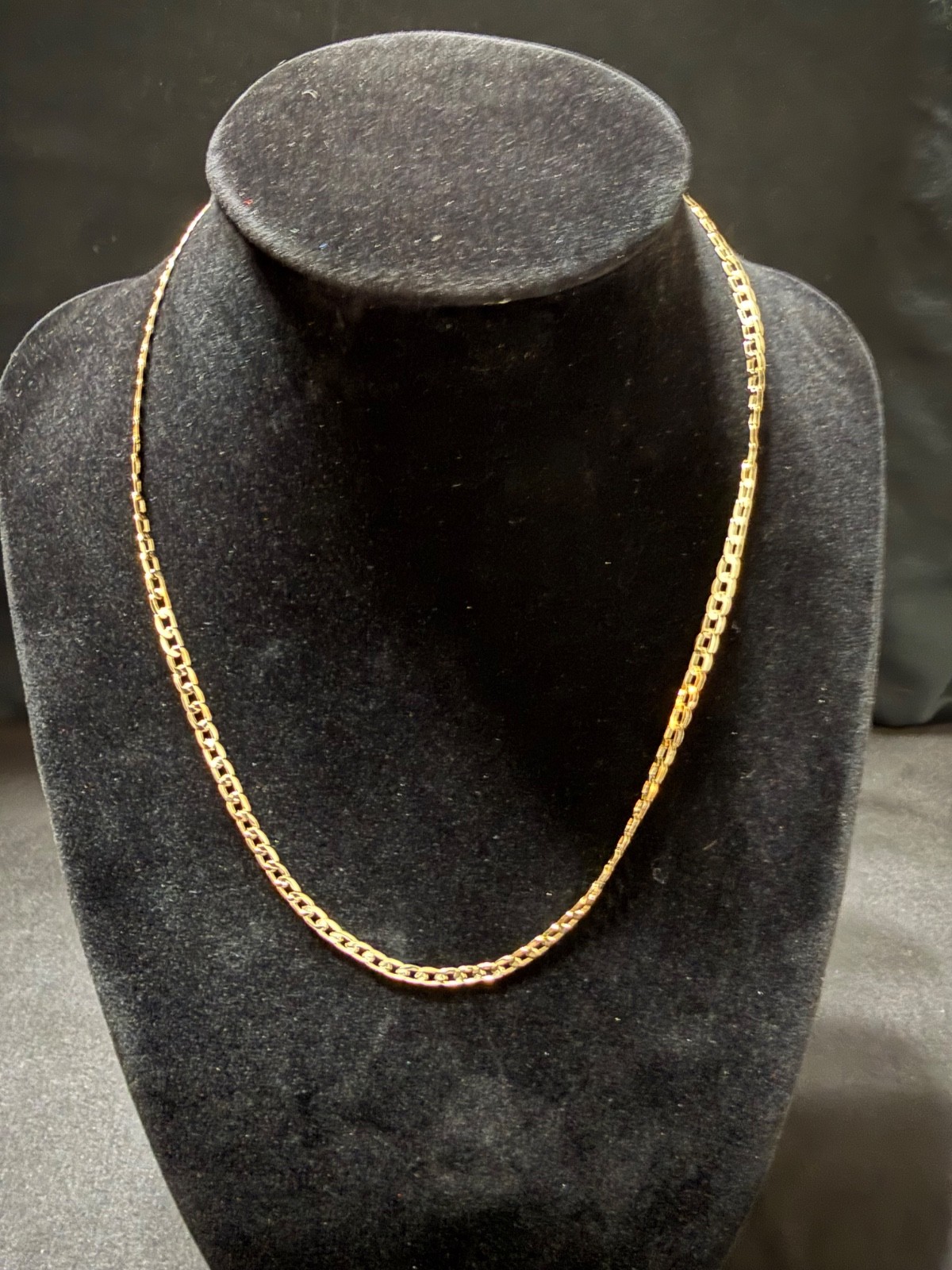 cuban necklace chain 18k gold filled stamped itally 750 16 inch 2.5 mm