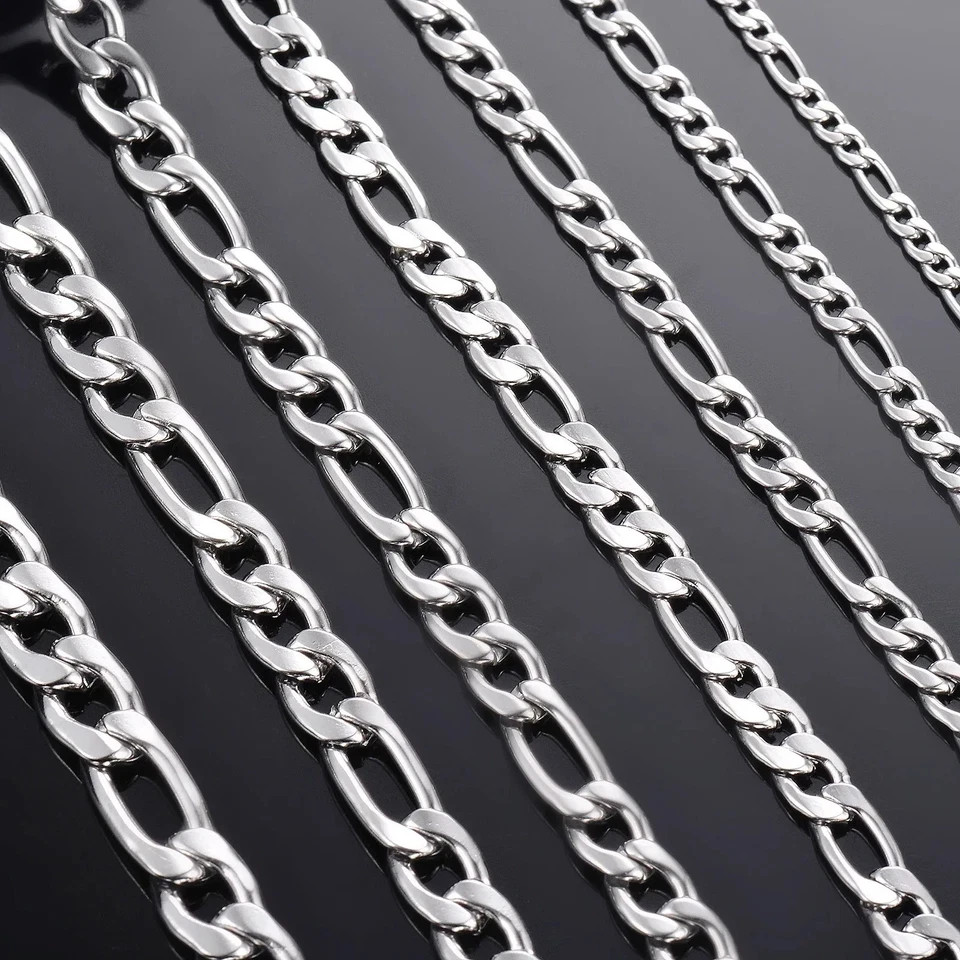 Solid 925 Sterling Silver Curb Chain Necklace Men Women Wedding Engagement Gift