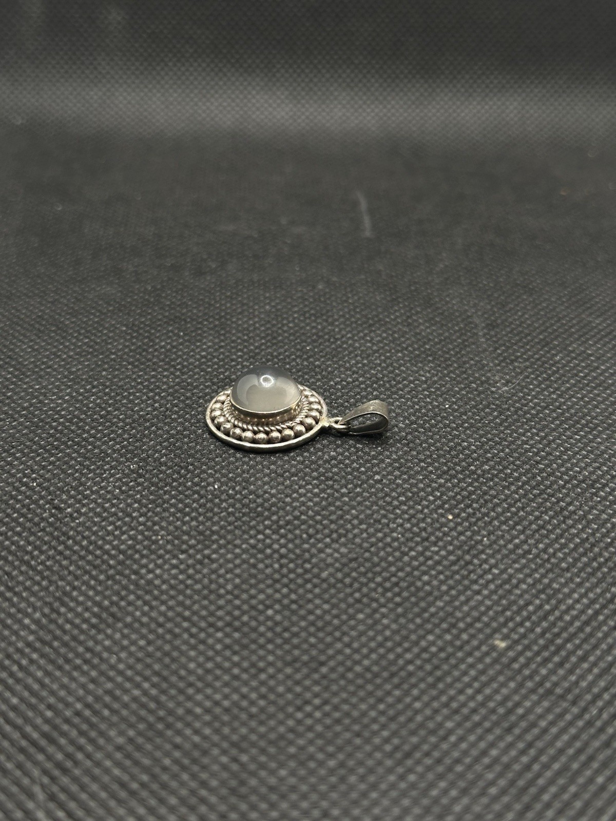Vintage Chalcedony “Stone of Harmony” Calming, Nurturing Sterling Silver Pendant