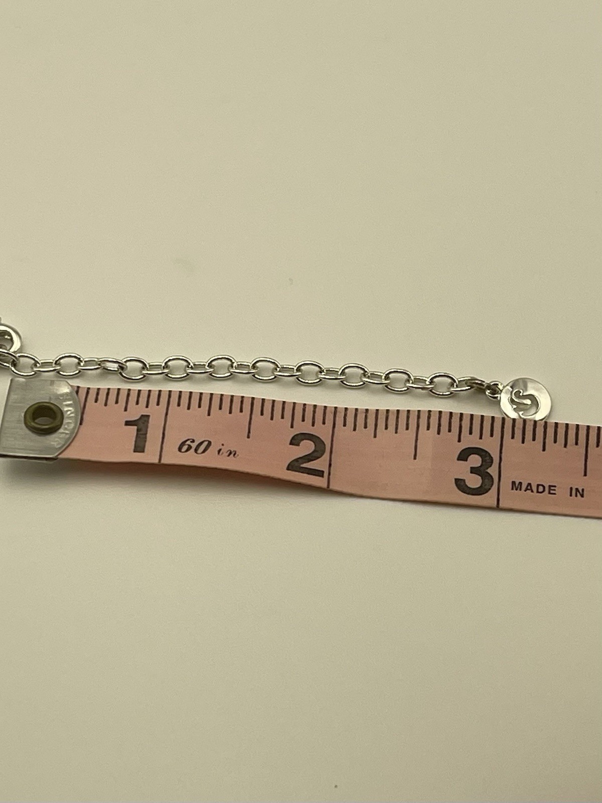 Swarovski Silver Tone Rhodium Finish necklace 16”
