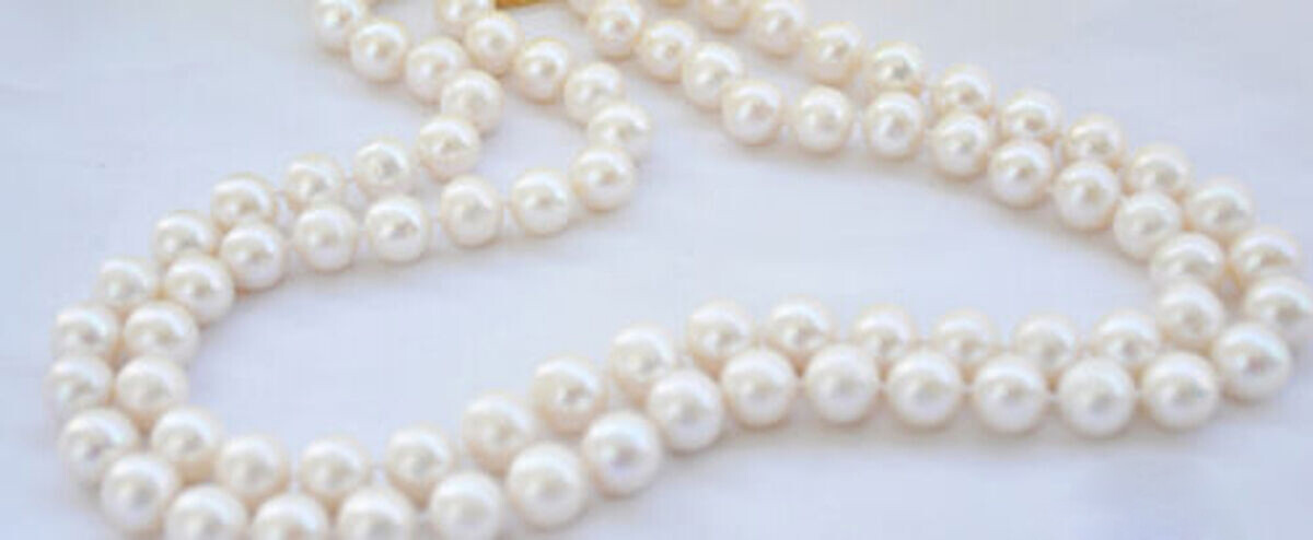 Long 34 inch 10-11mm akoya white round freshwater cultured pearl necklace