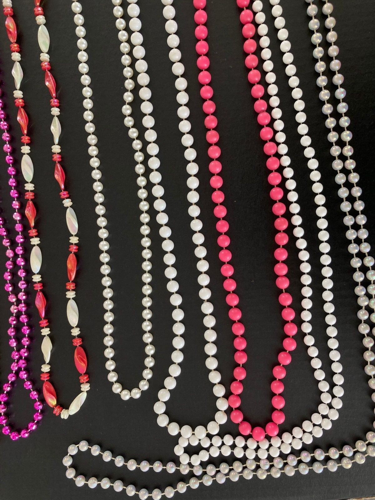 LOT OF 15, Mixed PINK THEME Mardi Gras or DRESS UP Beads…FUN