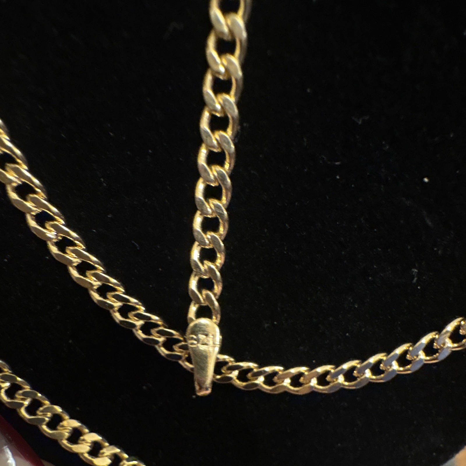 18k BZL GF Curb Link Chain 24”/20” Necklaces and 7.5” bracelet