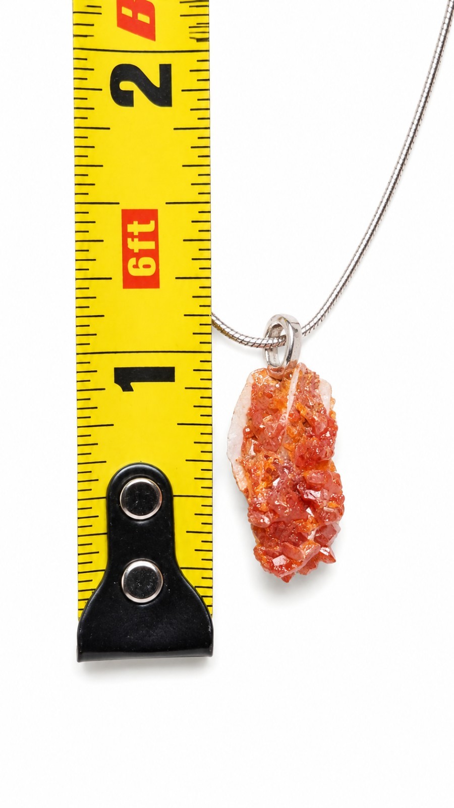Pendant Crystal Cluster vanadinite Raw Unisex GEMSTONE