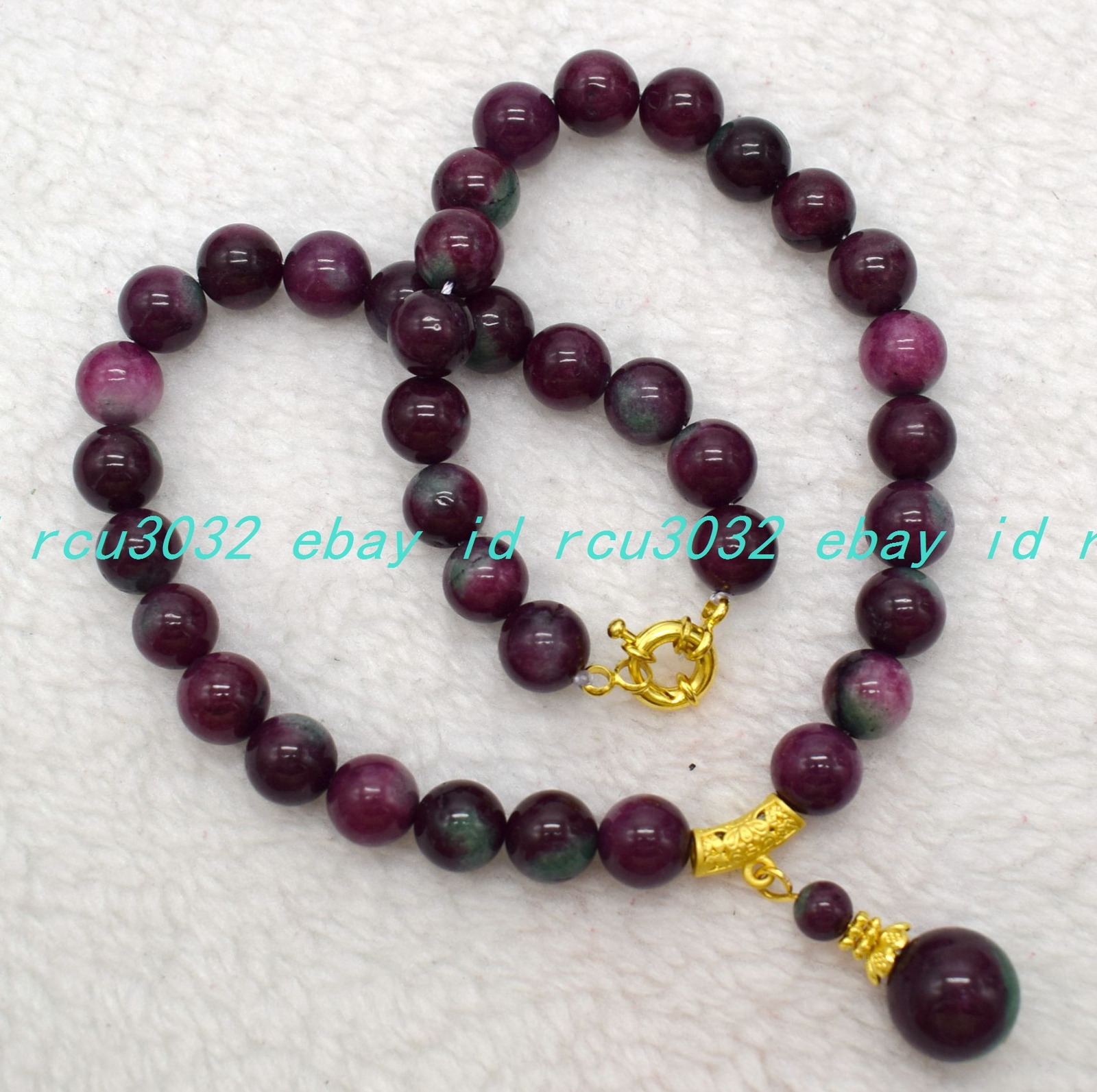 Natural Charming 6-10mm Red Green in Zoisite Round Beads Gems Necklace 18-32 In