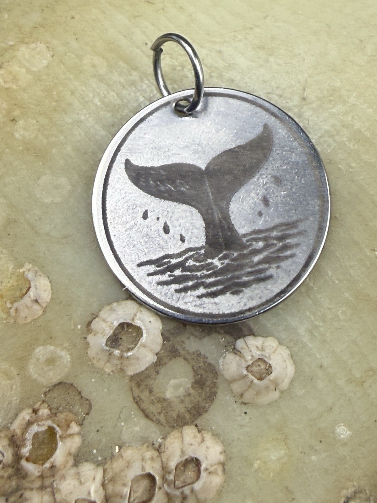 26mm Stainless Steel Whale Tail Pendant