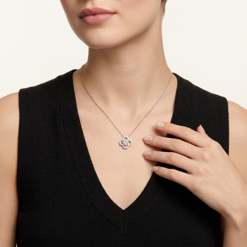 Luxury 925 Sterling Silver 7×9 mm Moissanite Women’s Necklace Pendants Jewelry